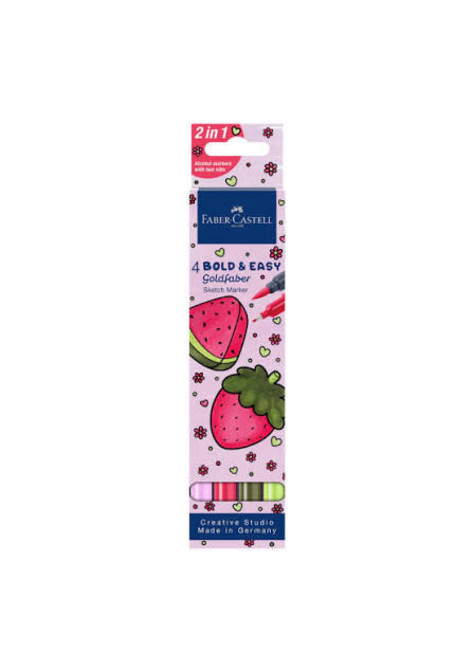 Faber-Castell Faber-Castell Goldfaber etui 4 stuks Bold Easy I World of Fruit