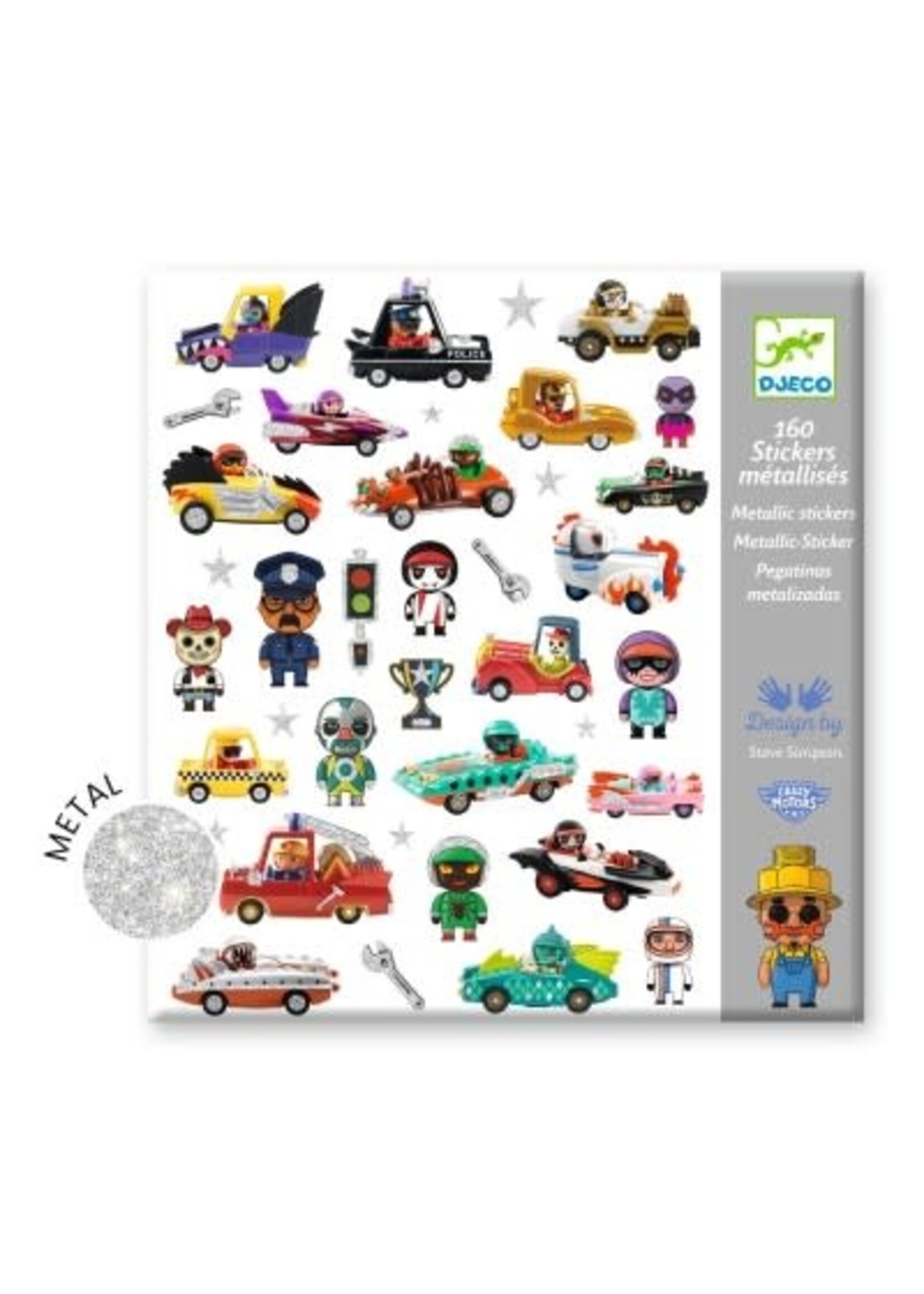 Djeco Djeco stickers De wereld van CRAZY MOTORS
