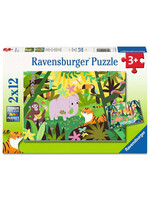 Ravensburger Ravensburger 2x12 stukken - Dieren in de natuur