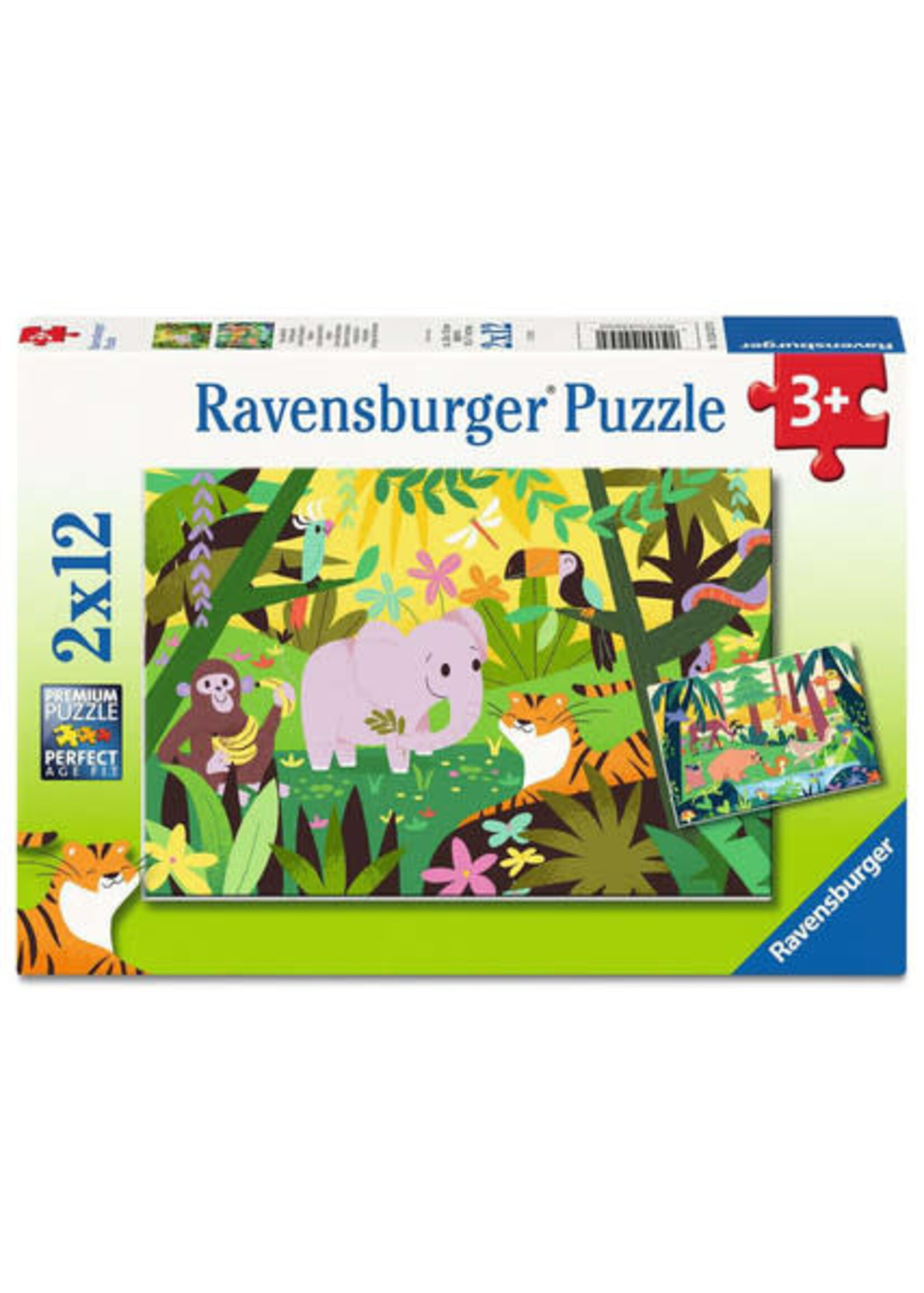 Ravensburger Ravensburger 2x12 stukken - Dieren in de natuur