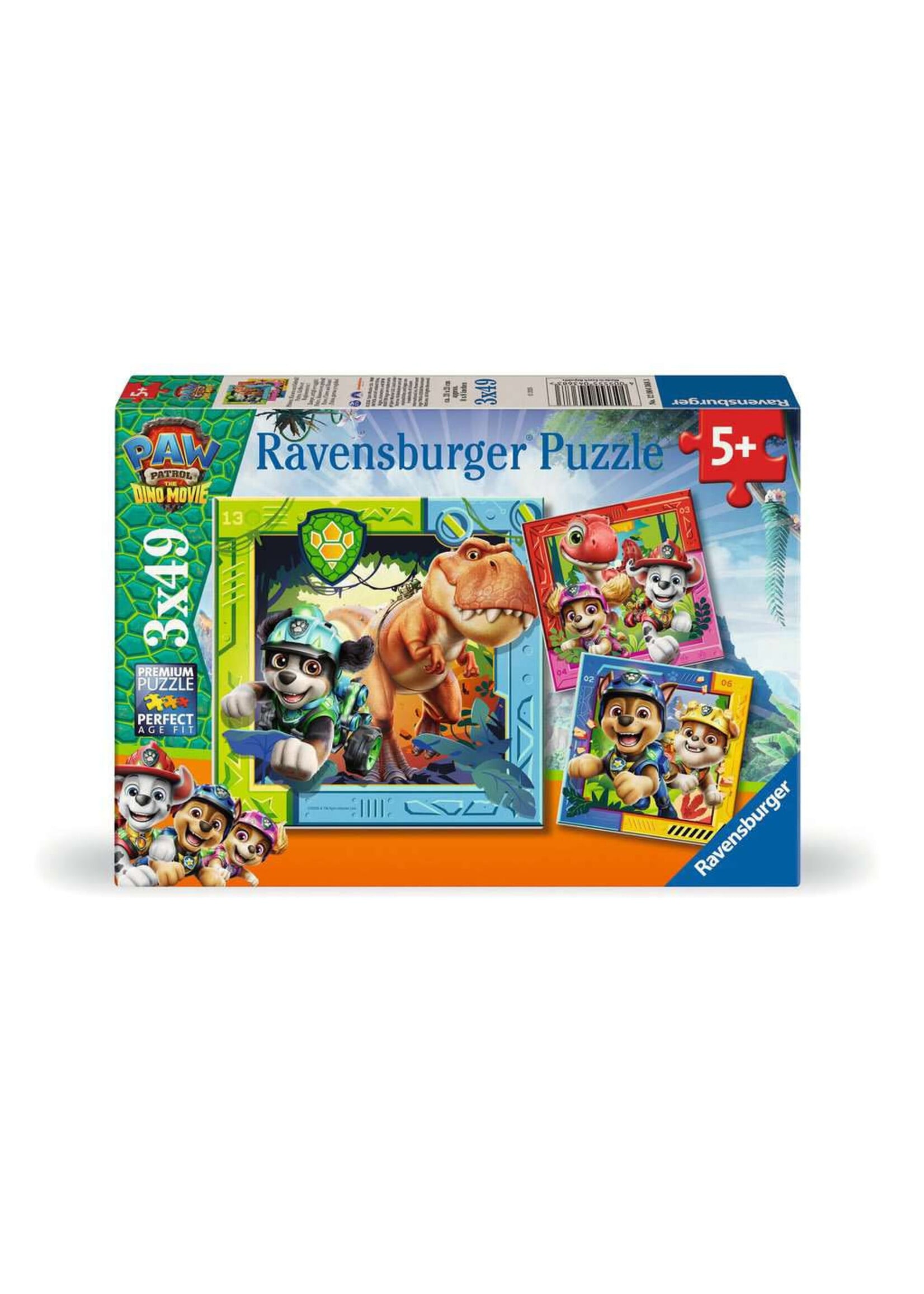 Ravensburger Paw Patrol Puzzel Dino Movie: Paws, Claws and Raws! (3×49 stukjes)
