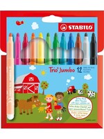 Stabilo Trio Jumbo cardboard wallet 12 pcs