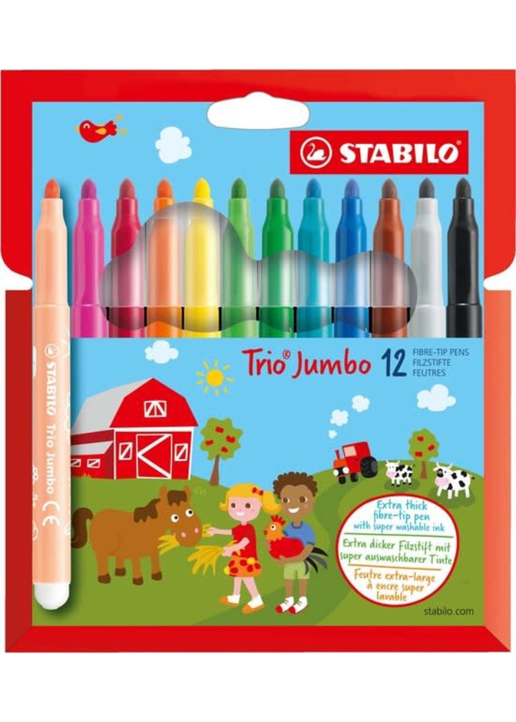 Stabilo Trio Jumbo cardboard wallet 12 pcs