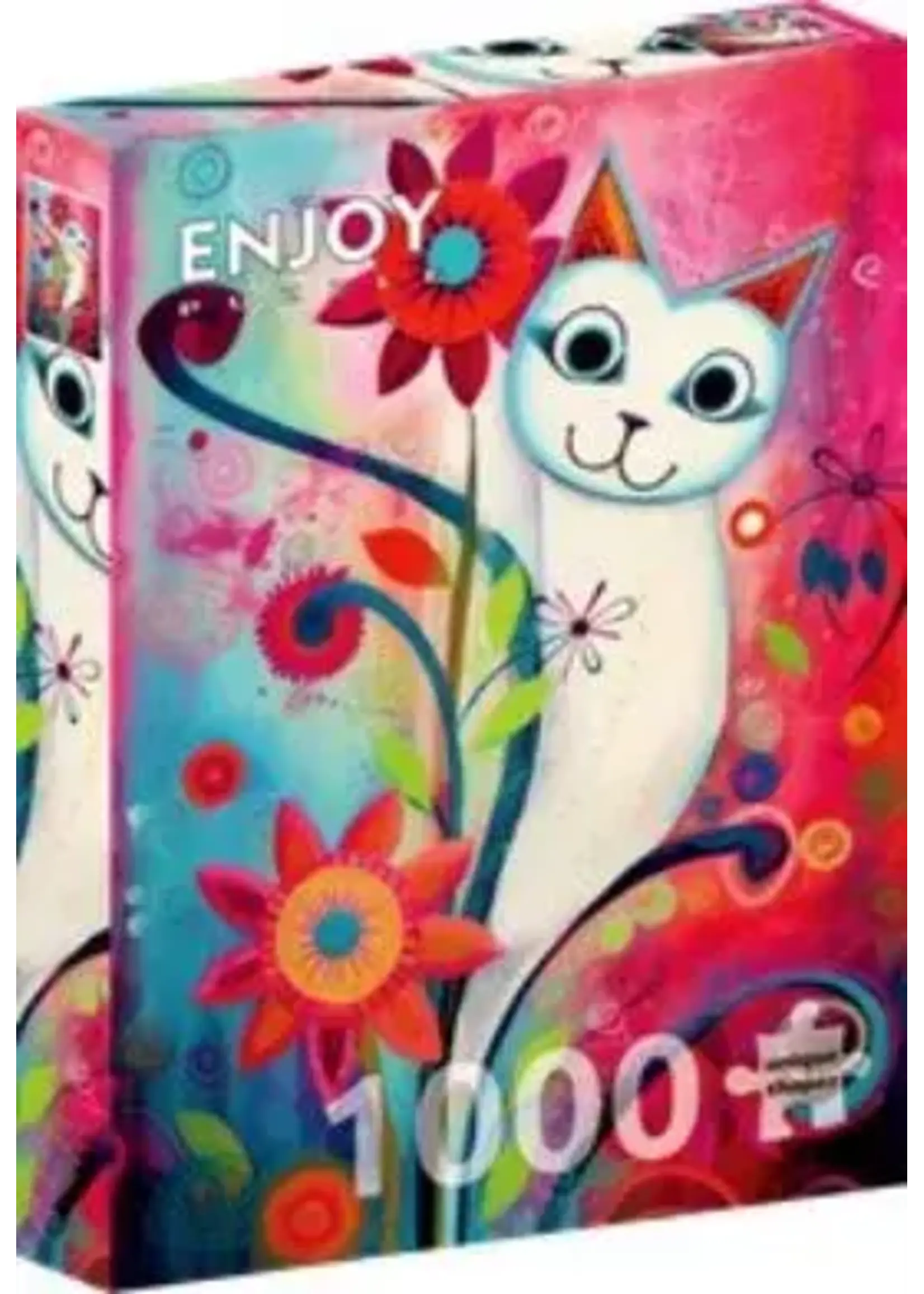 Enjoy Puzzle Enjoy A Happy White Cat (1000)