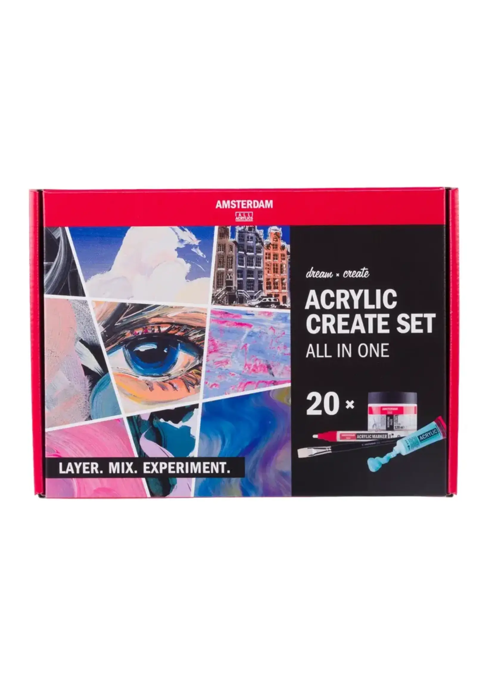 Talens Amsterdam Amsterdam Acrylics Create Set met 20 onderdelen