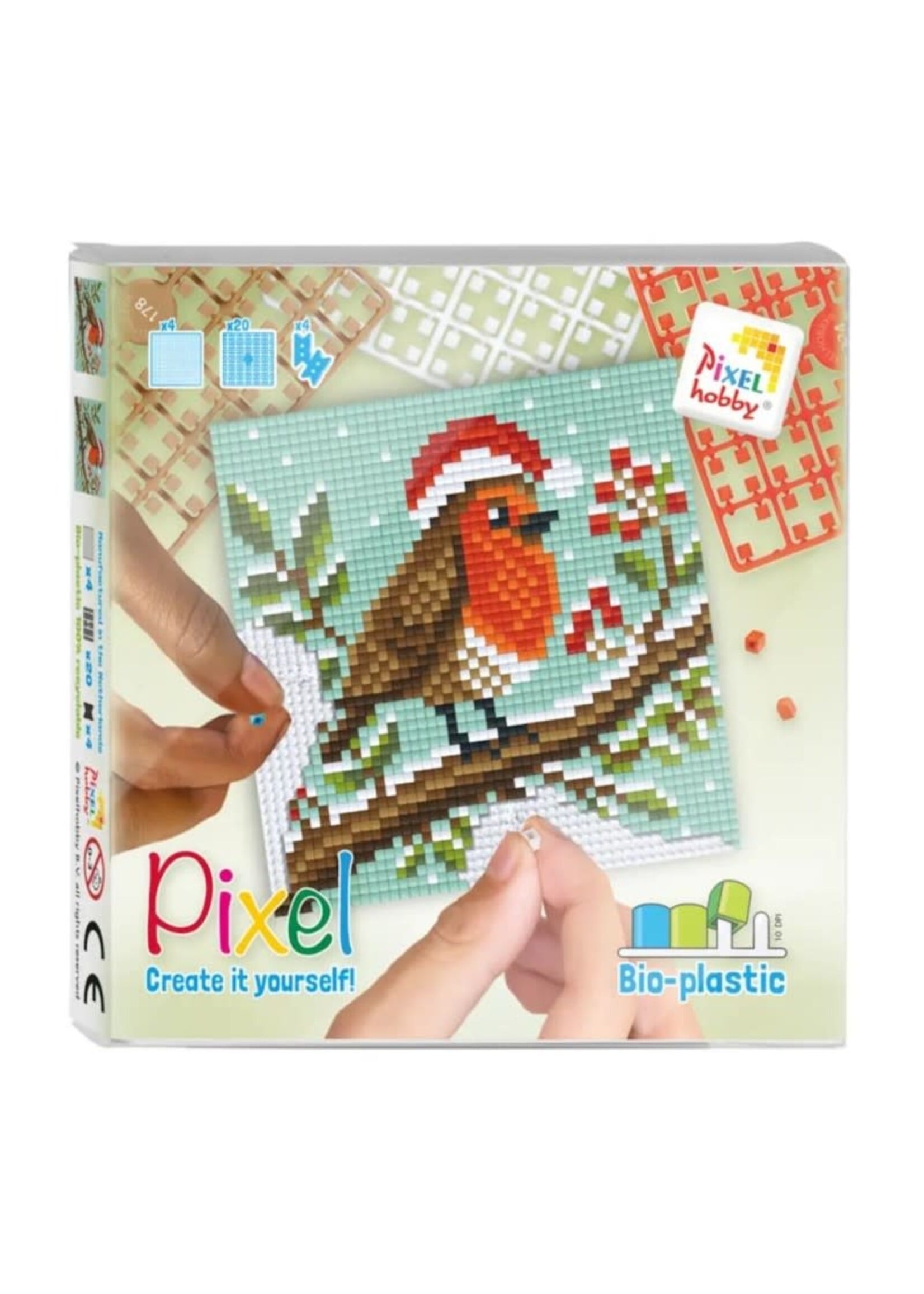 Pixel PIxel set Kerst vogeltje