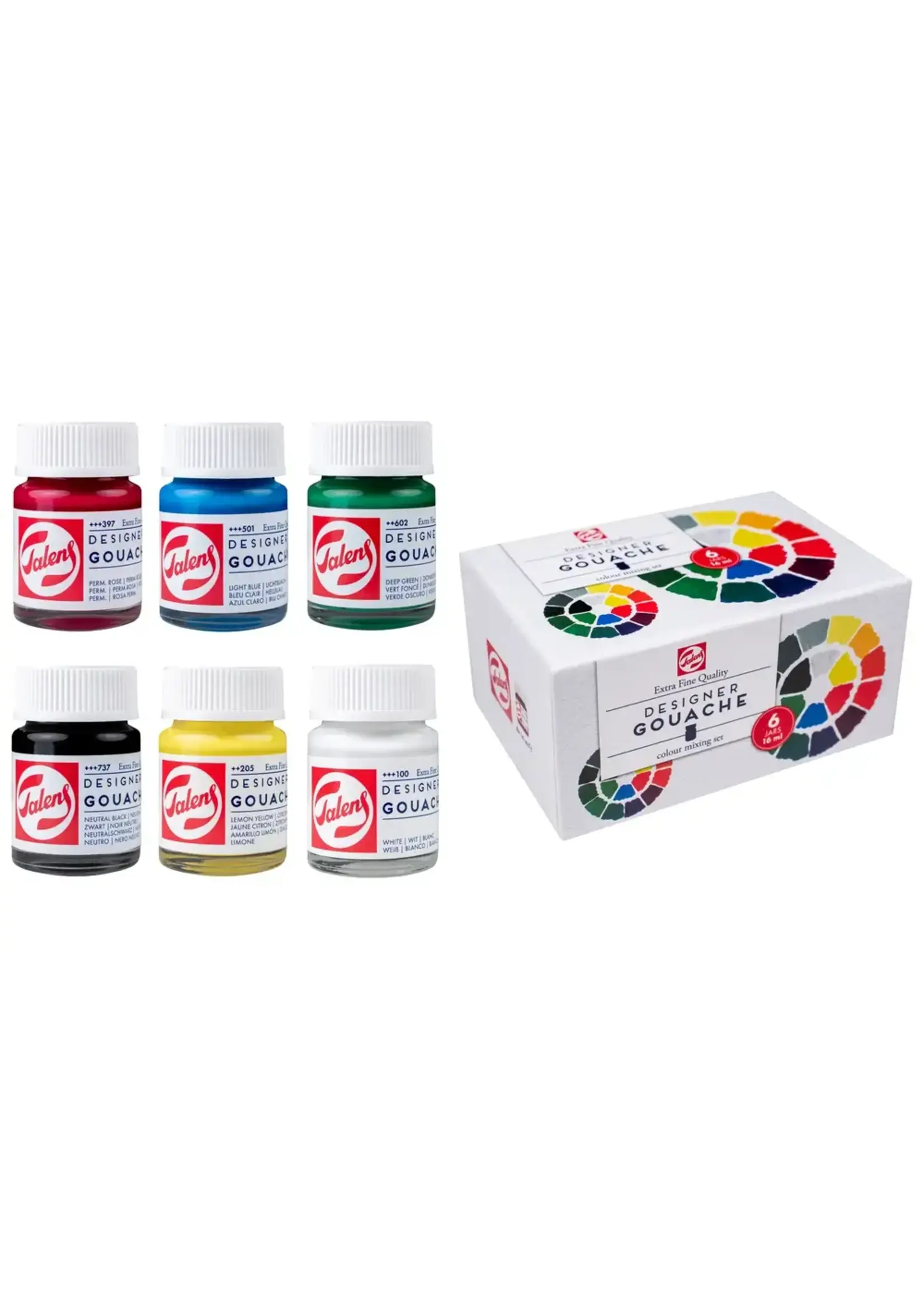 Talens Talens Gouache Extra Fijn primaire set | 6 x 16 ml flacons