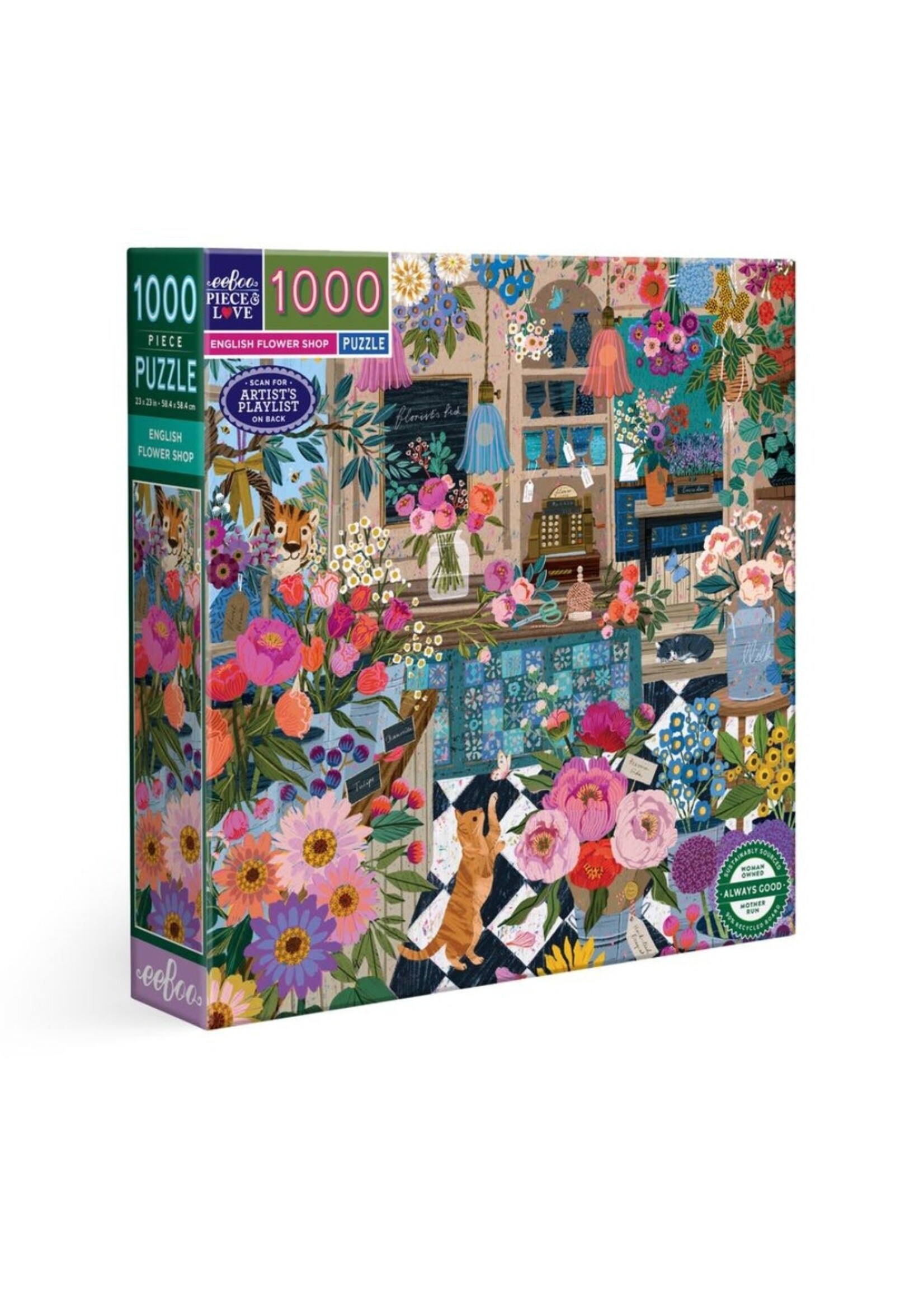 Eeboo Eeboo Puzzel English Flower Shop (1000 stukjes)