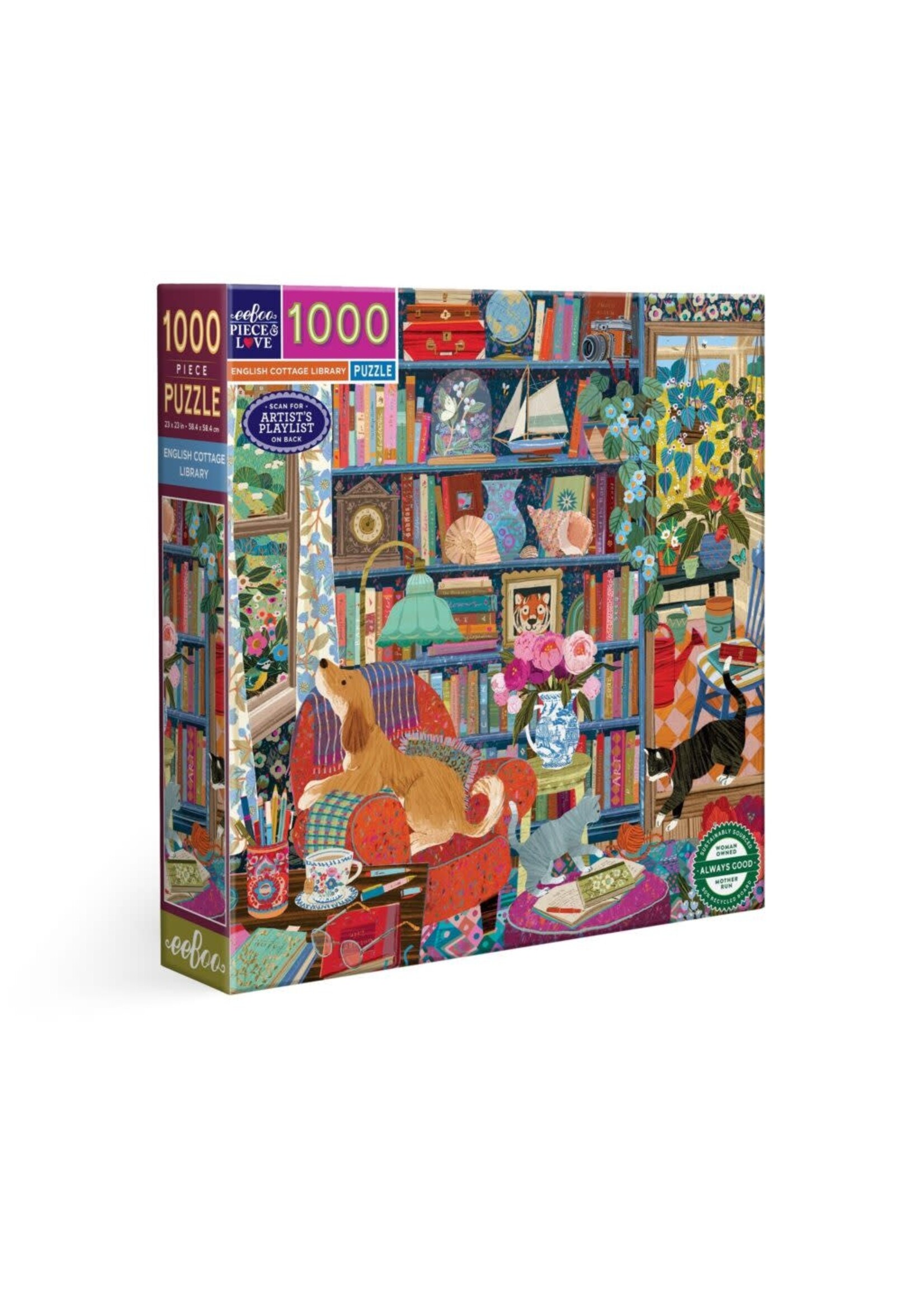 Eeboo Eeboo Puzzel English Cottage Library (1000 stukjes)