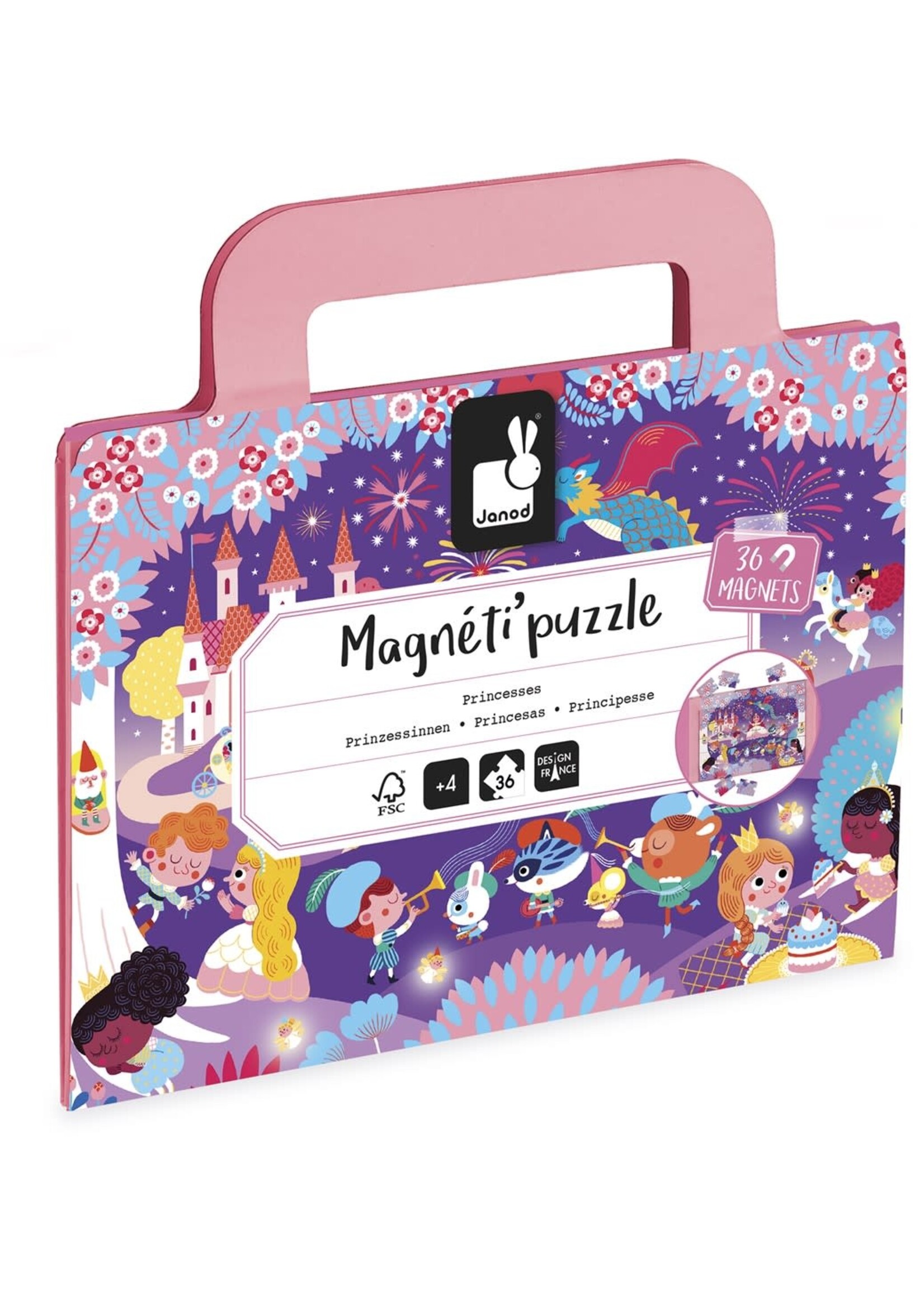 Janod Janod Magnetipuzzel - Prinsessen 36 stukjes