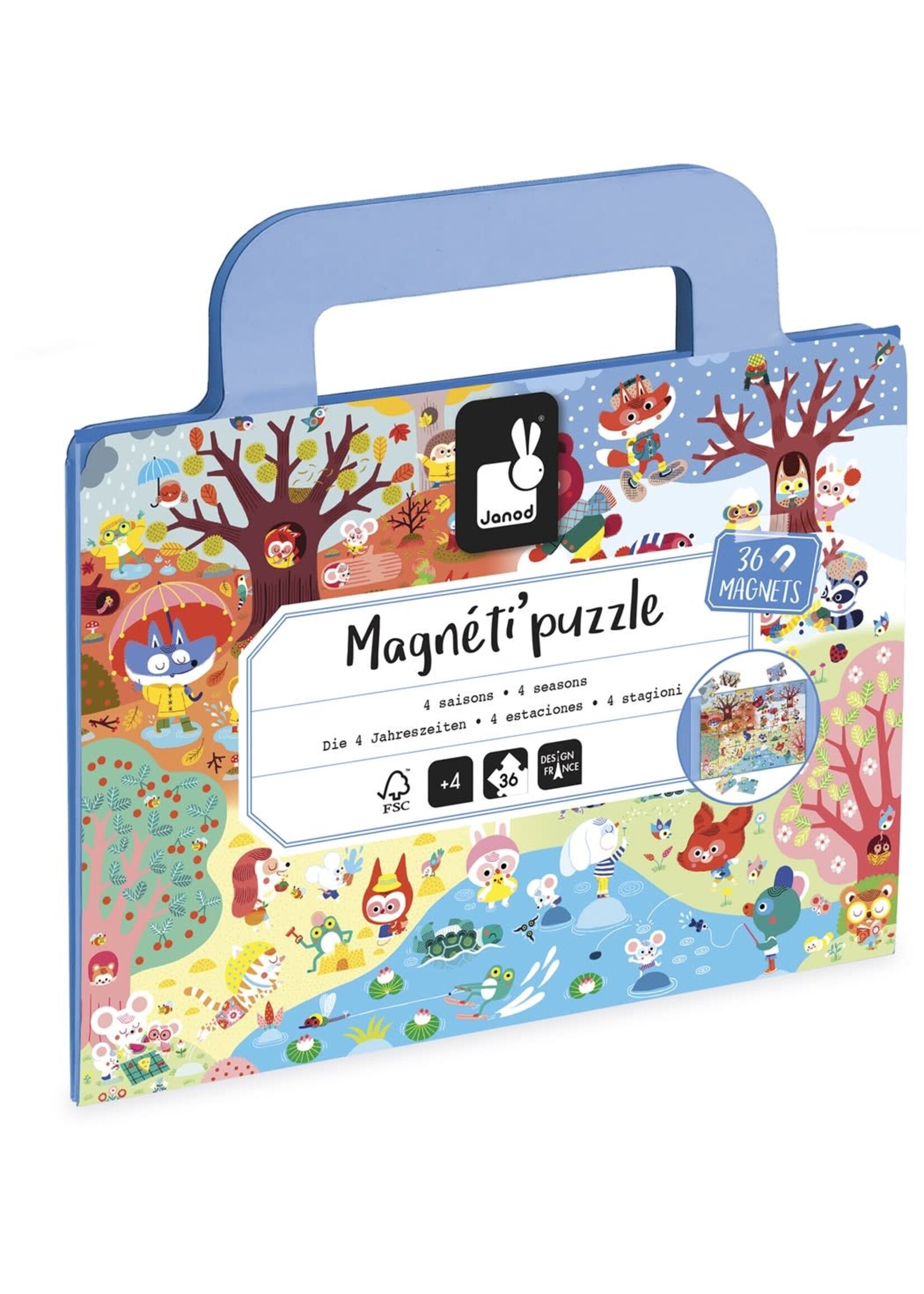 Janod Janod Magnetipuzzel - 4 seizoenen 36 stukjes