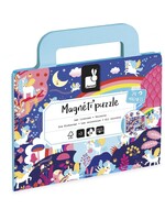 Janod Janod Magnetipuzzel - Eenhoorns 24 stukjes