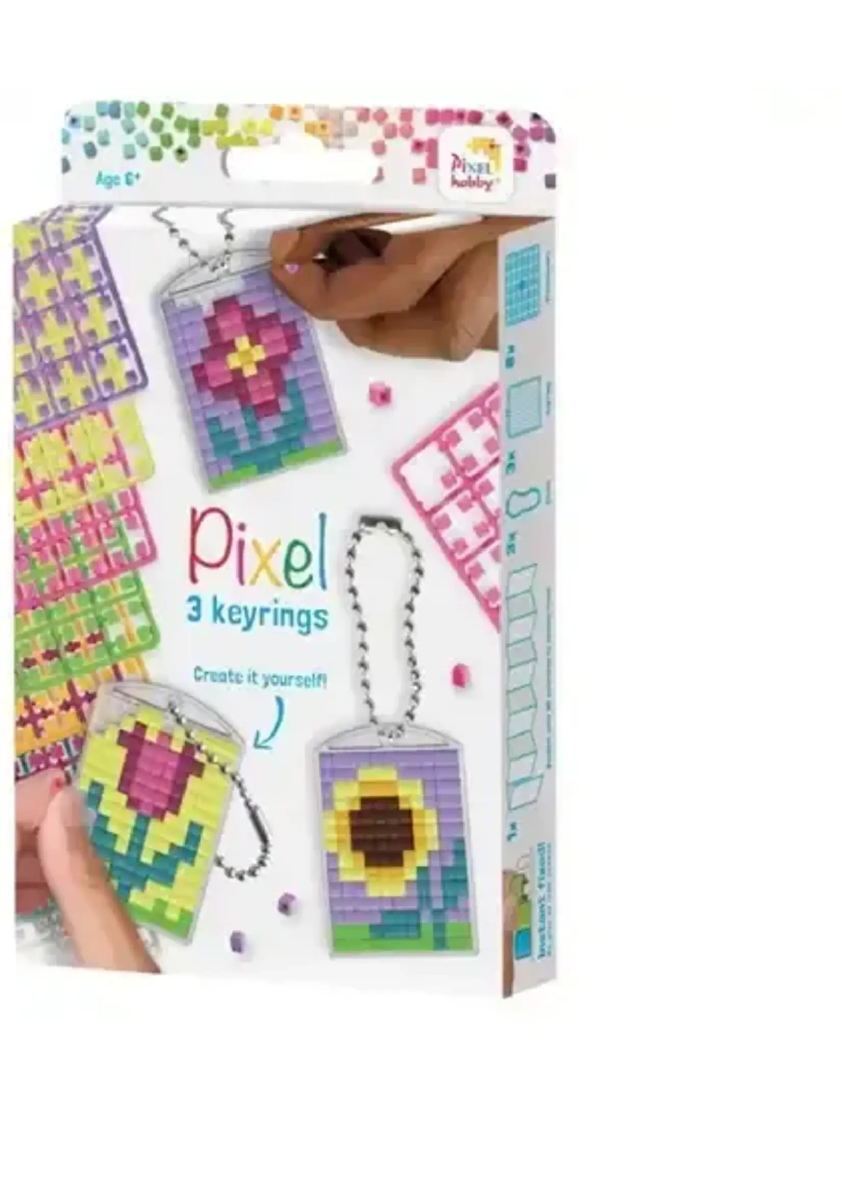 Pixel Pixelhobby Medaillon Set Bloemen 3 stuks