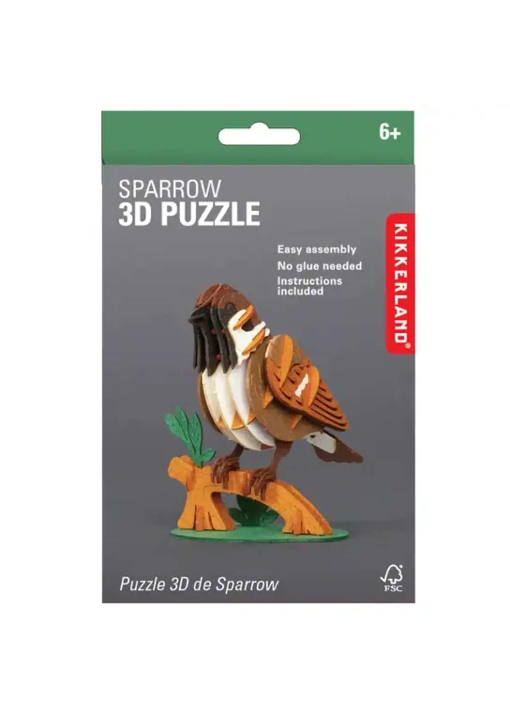 Kikkerland Kikkerland Sparrow 3D Puzzle