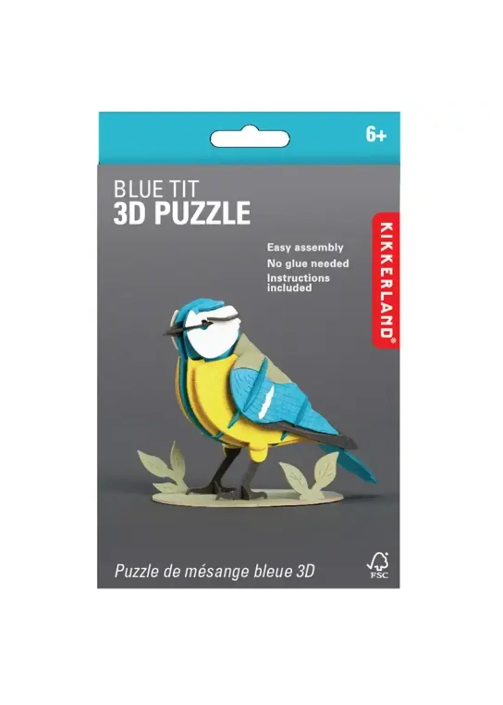 Kikkerland Kikkerland Blue Tit 3D Puzzle