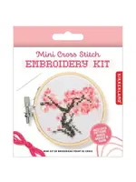 Kikkerland Kikkerland Cherry Blossom MiniCross Embroidery