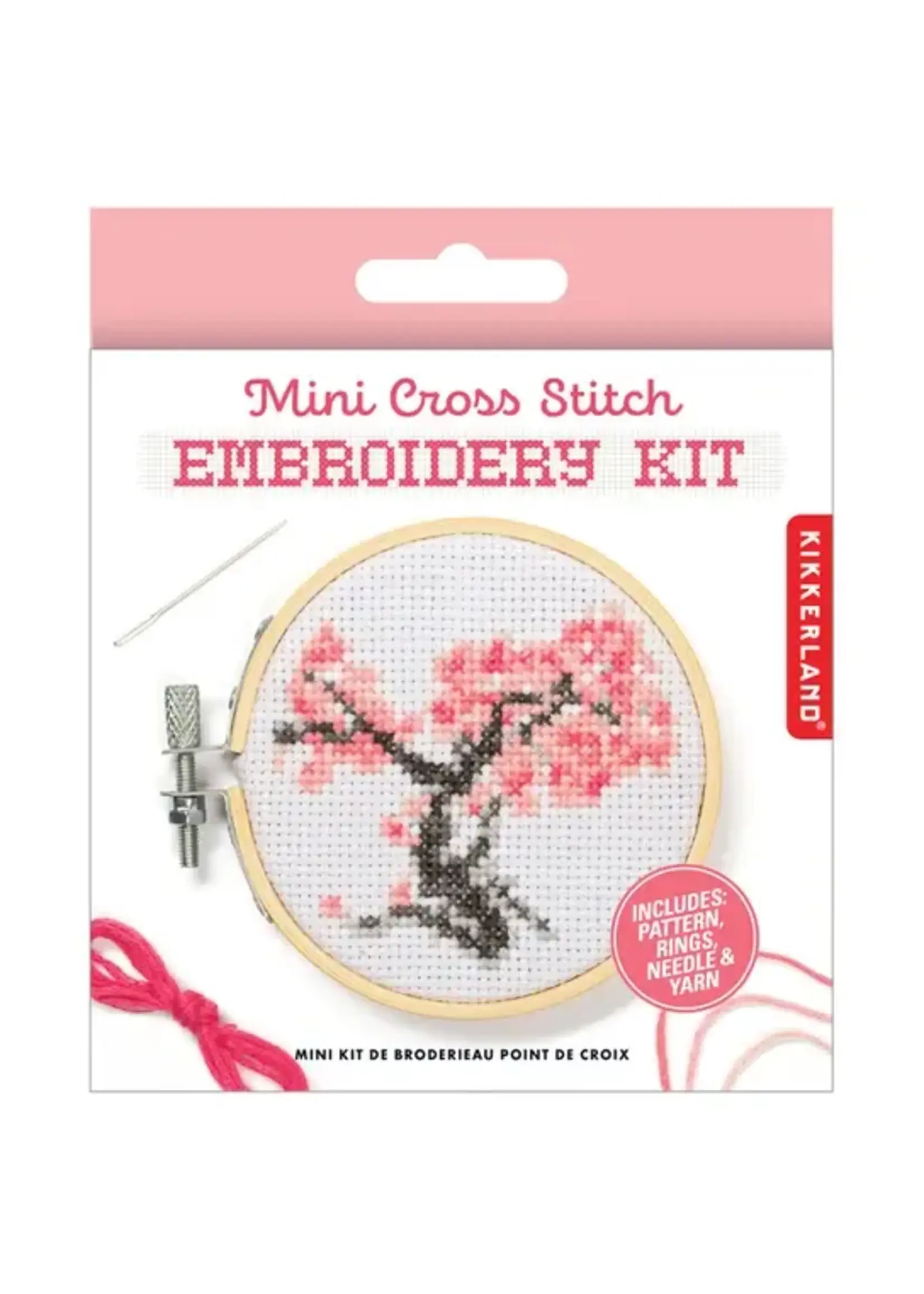 Kikkerland Kikkerland Cherry Blossom MiniCross Embroidery