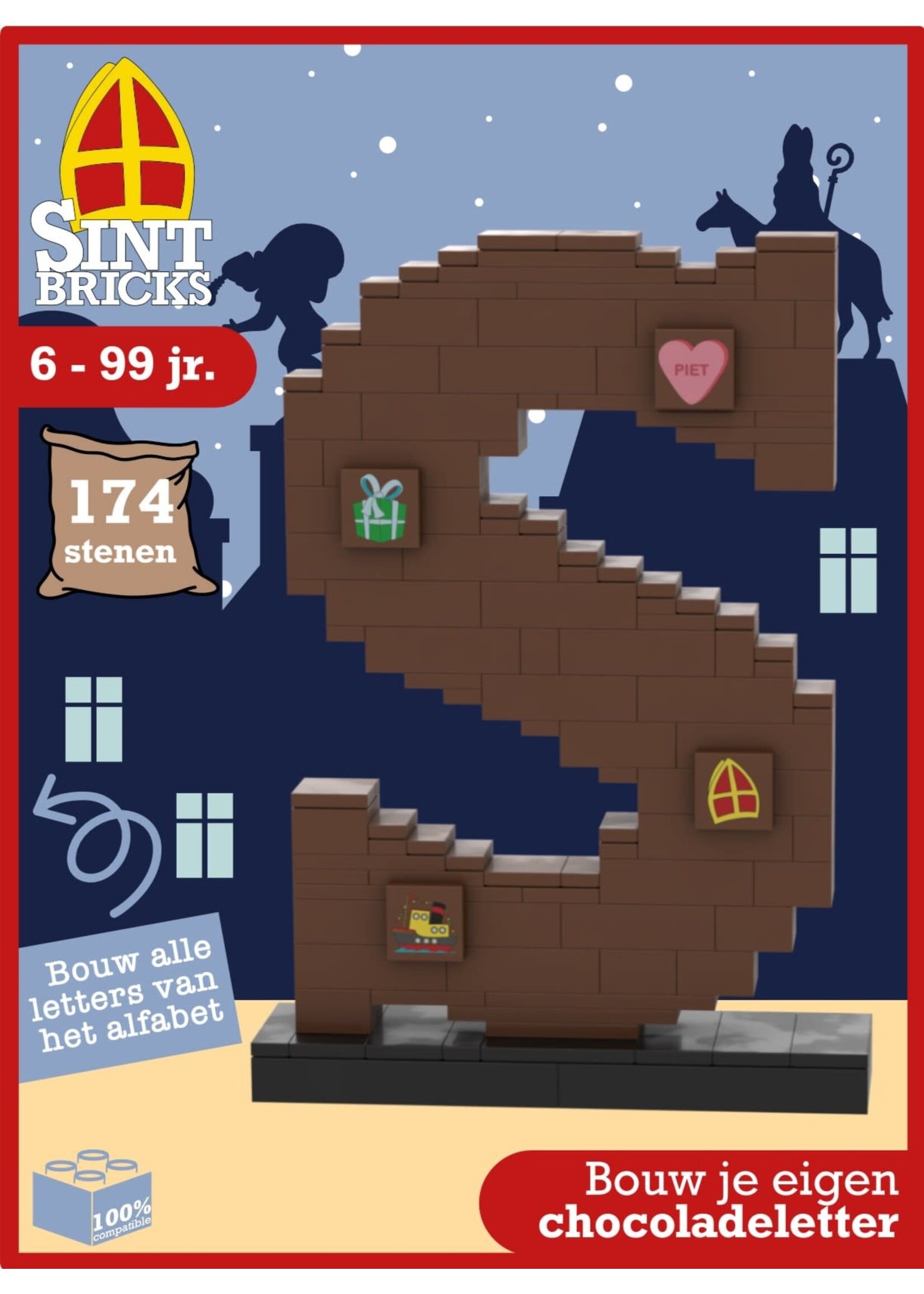 Sint Bricks Sint bricks Bouw je eigen chocoladeletter
