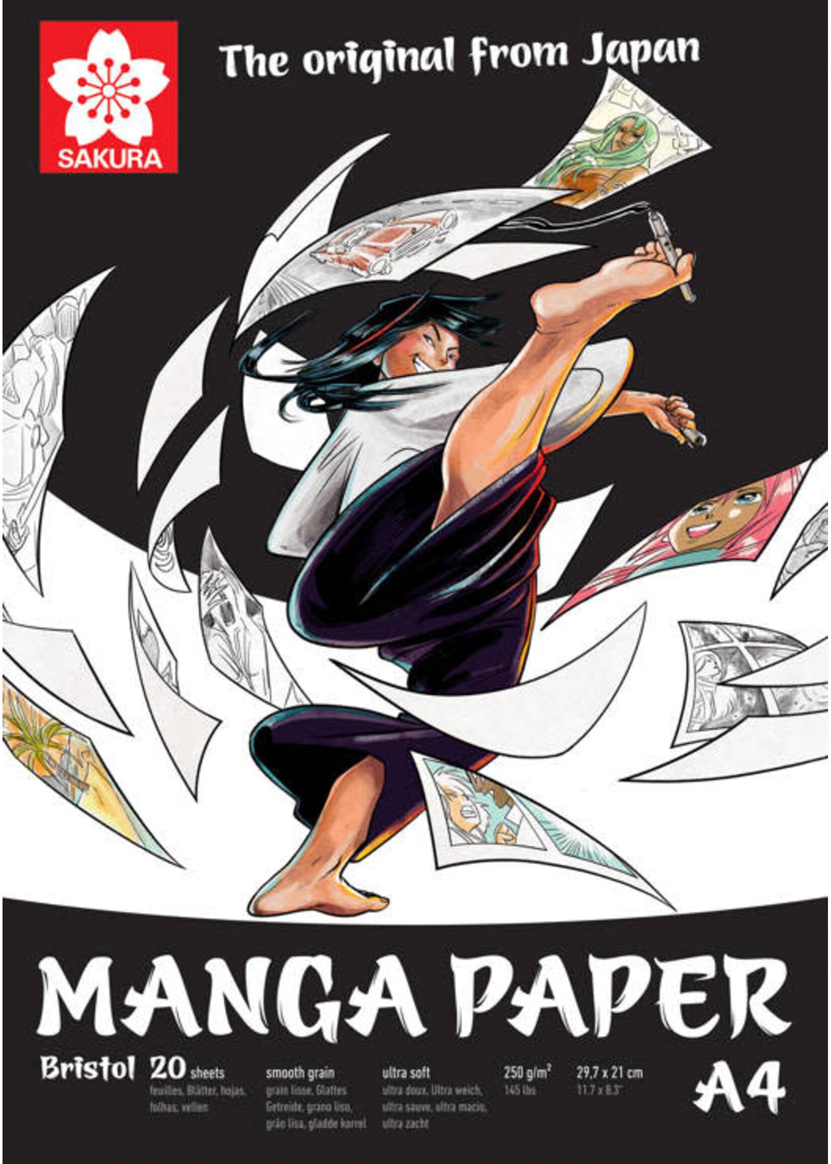 SAKURA Sakura Manga papier A4, 250g, 20 vellen