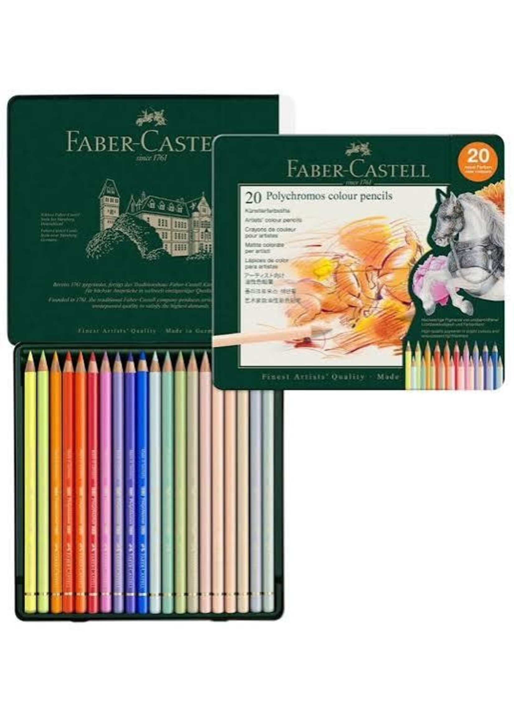 Faber-Castell Faber Castel Kleurpotlood Polychromos 3,8mm kerndikte blik à 20 stuks