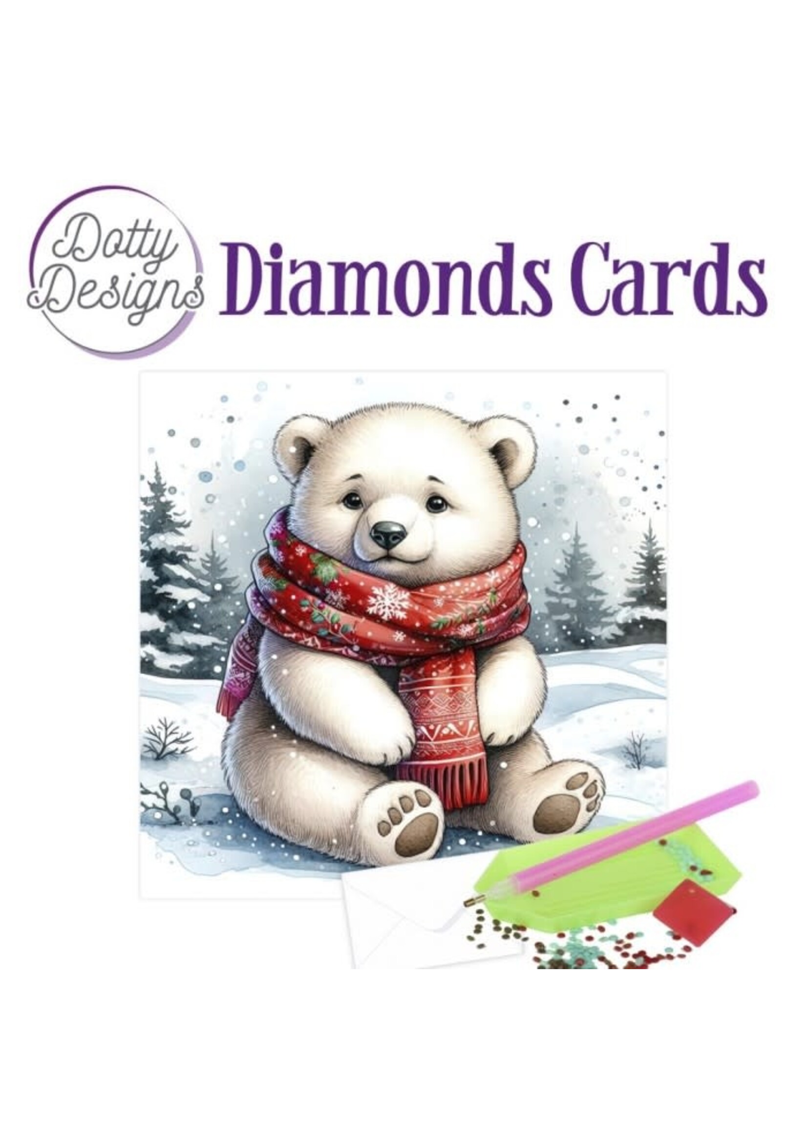 Dotty Designs Dotty Designs Diamond Cards - Polar Bear