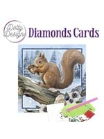 Dotty Designs Dotty Designs Diamond Cards - Squirrel in a snowy landscape