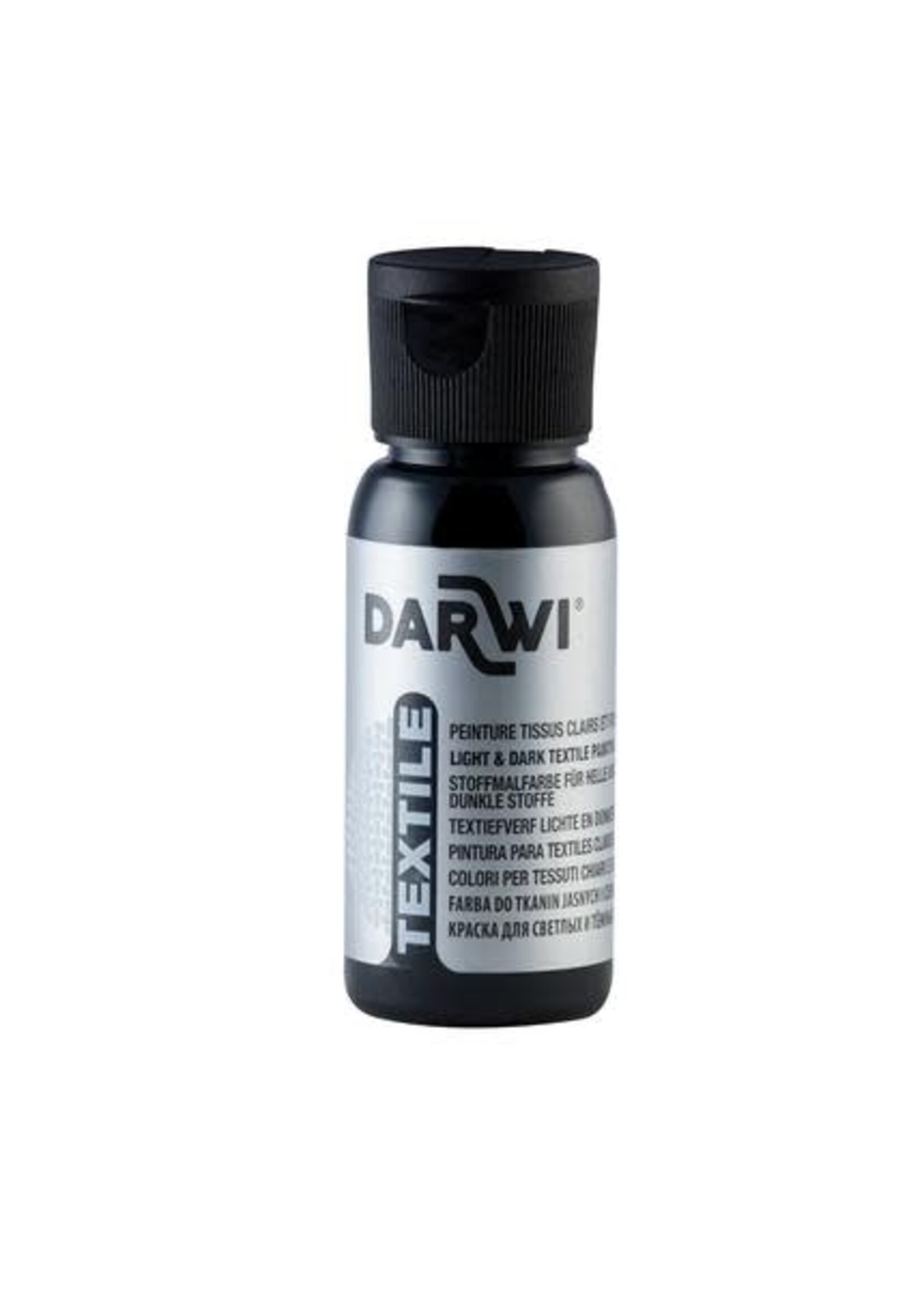 Darwi Darwi 50 ml fles Textielverf, zwart