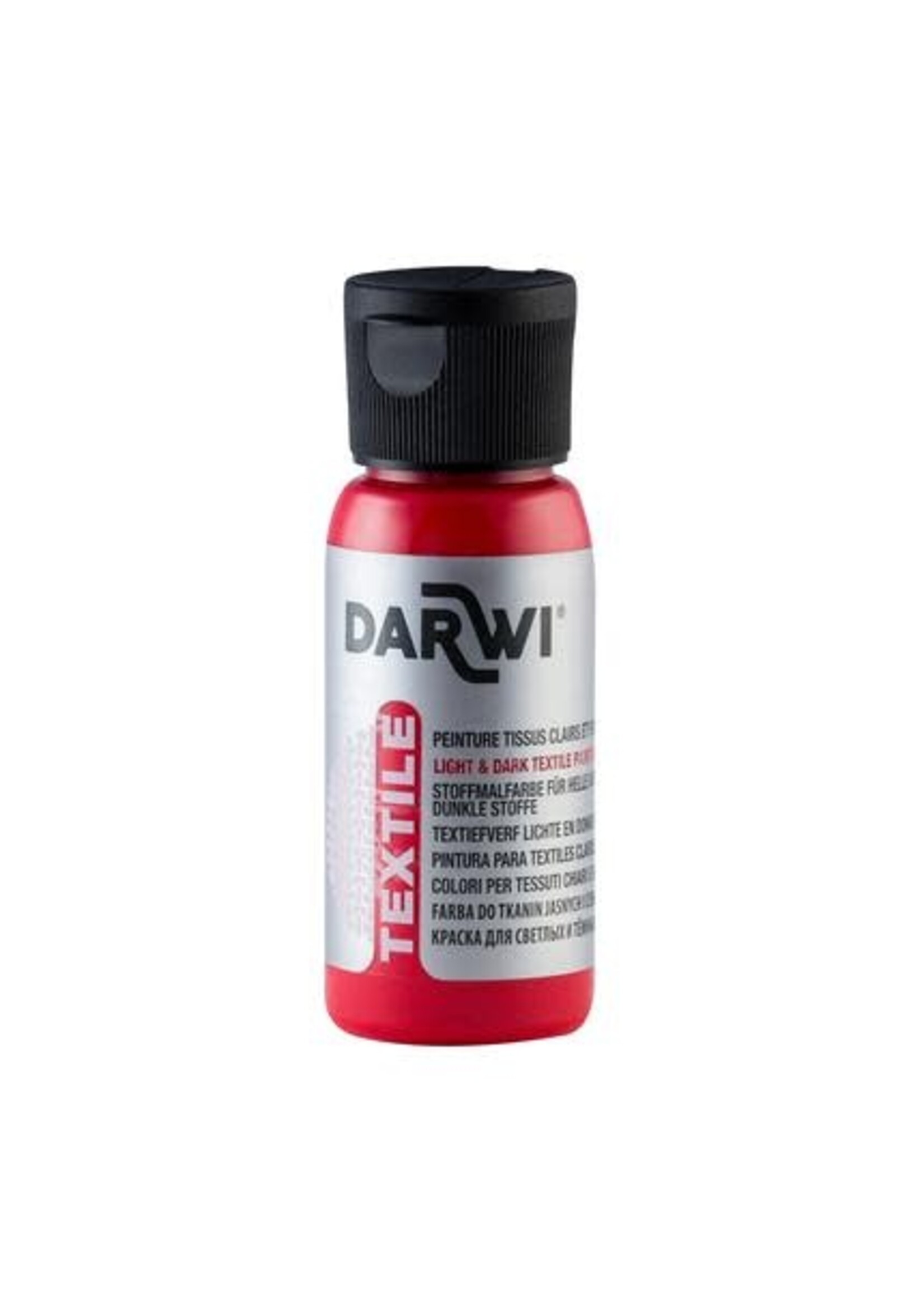 Darwi DARWI 50 ml fles Textielverf, vermiljoen rood