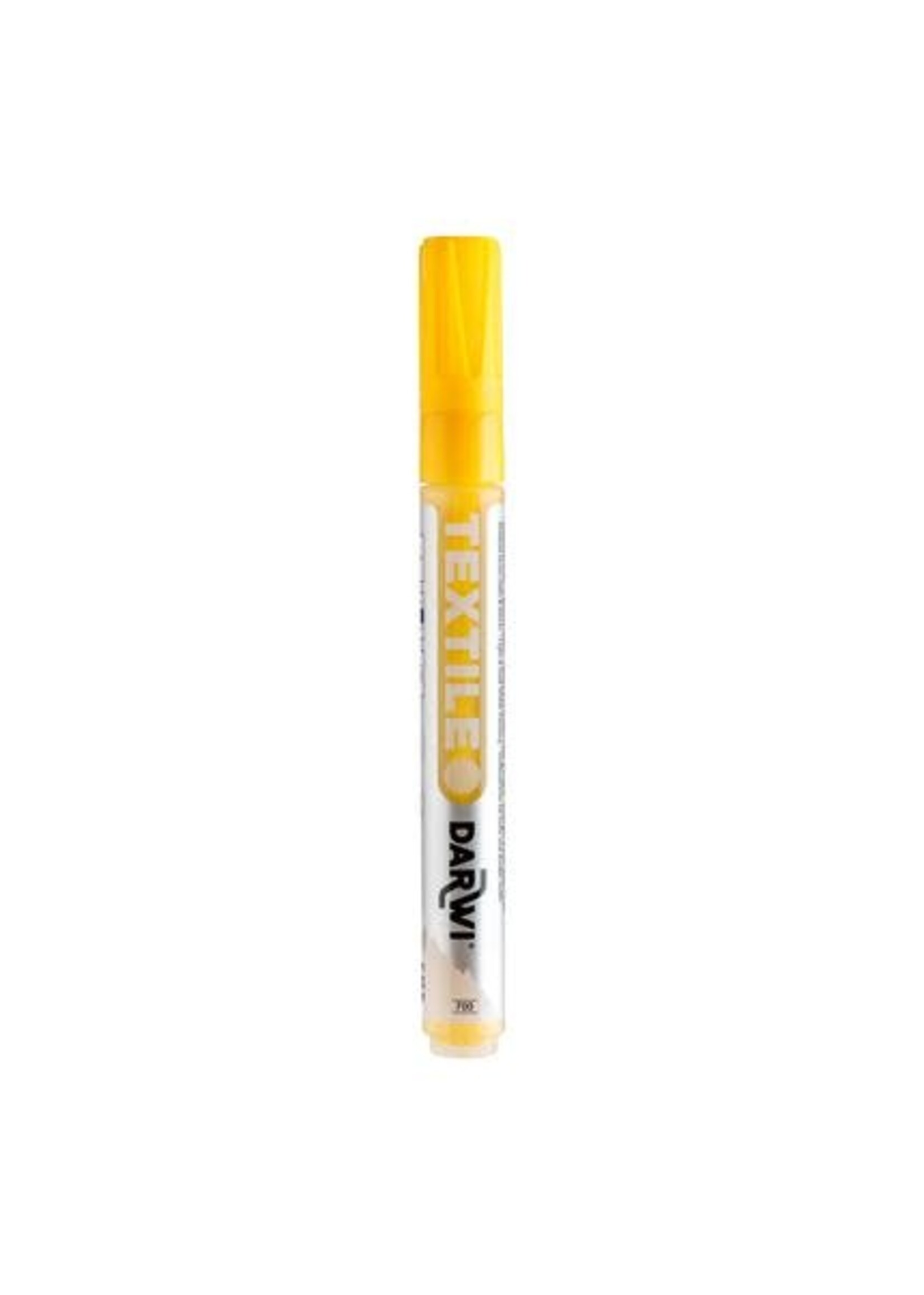 Darwi Darwi Textielverf marker opaak, punt van van 2 mm, inhoud 6 ml, geel