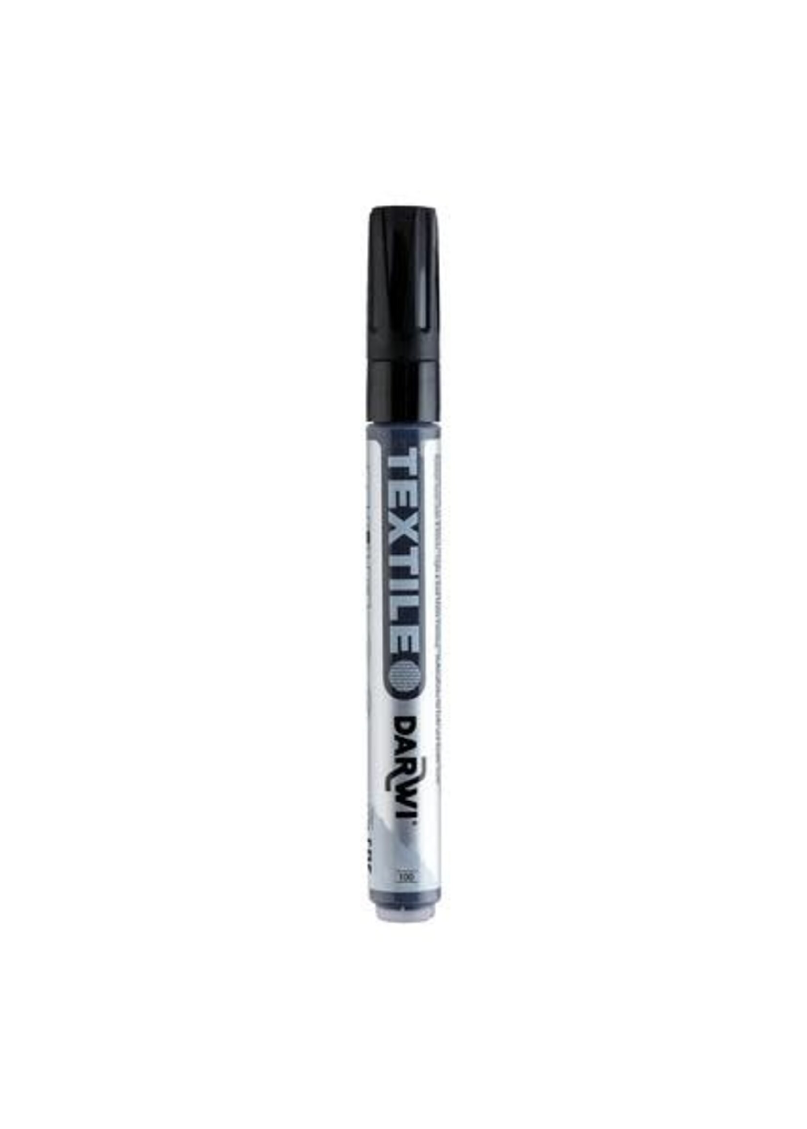 Darwi DARWI Textielverf marker opaak, punt van van 2 mm, inhoud 6 ml, zwart