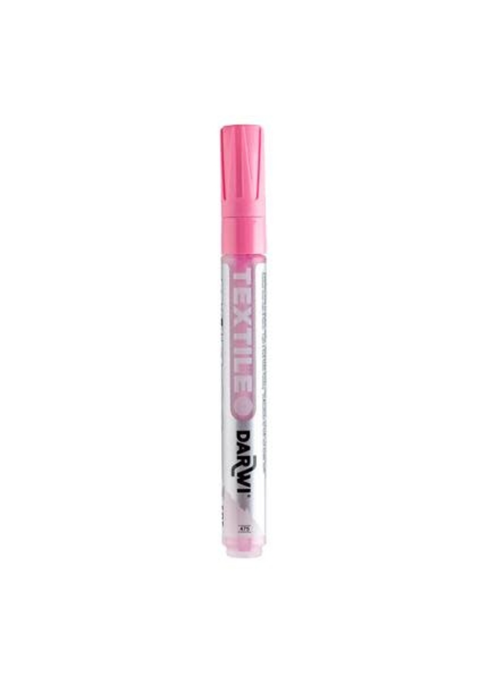 Darwi Darwi Textielverf marker opaak, punt van van 2 mm, inhoud 6 ml, roze