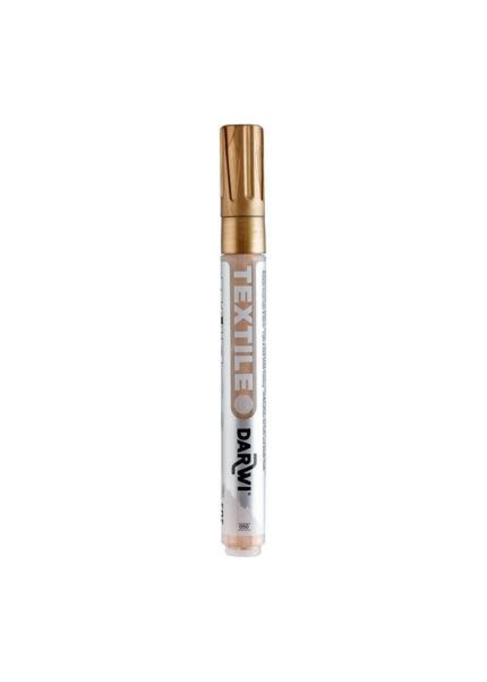 Darwi Darwi Textielverf marker opaak, punt van van 2 mm, inhoud 6 ml, goud
