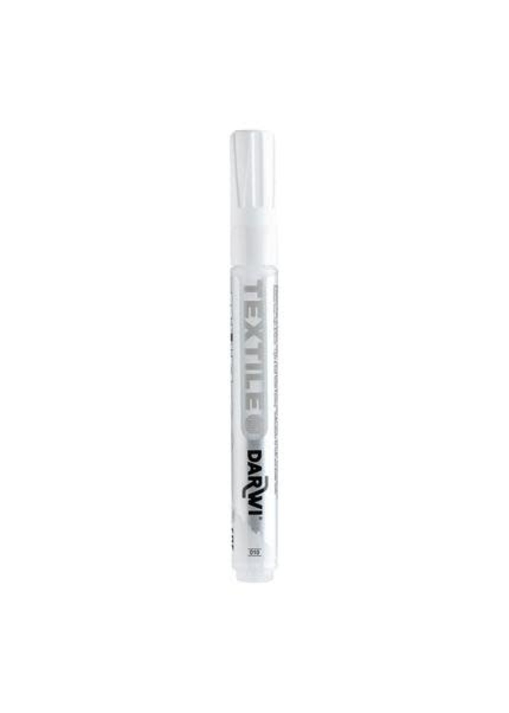 Darwi Darwi Textielverf marker opaak, punt van van 2 mm, inhoud 6 ml, wit