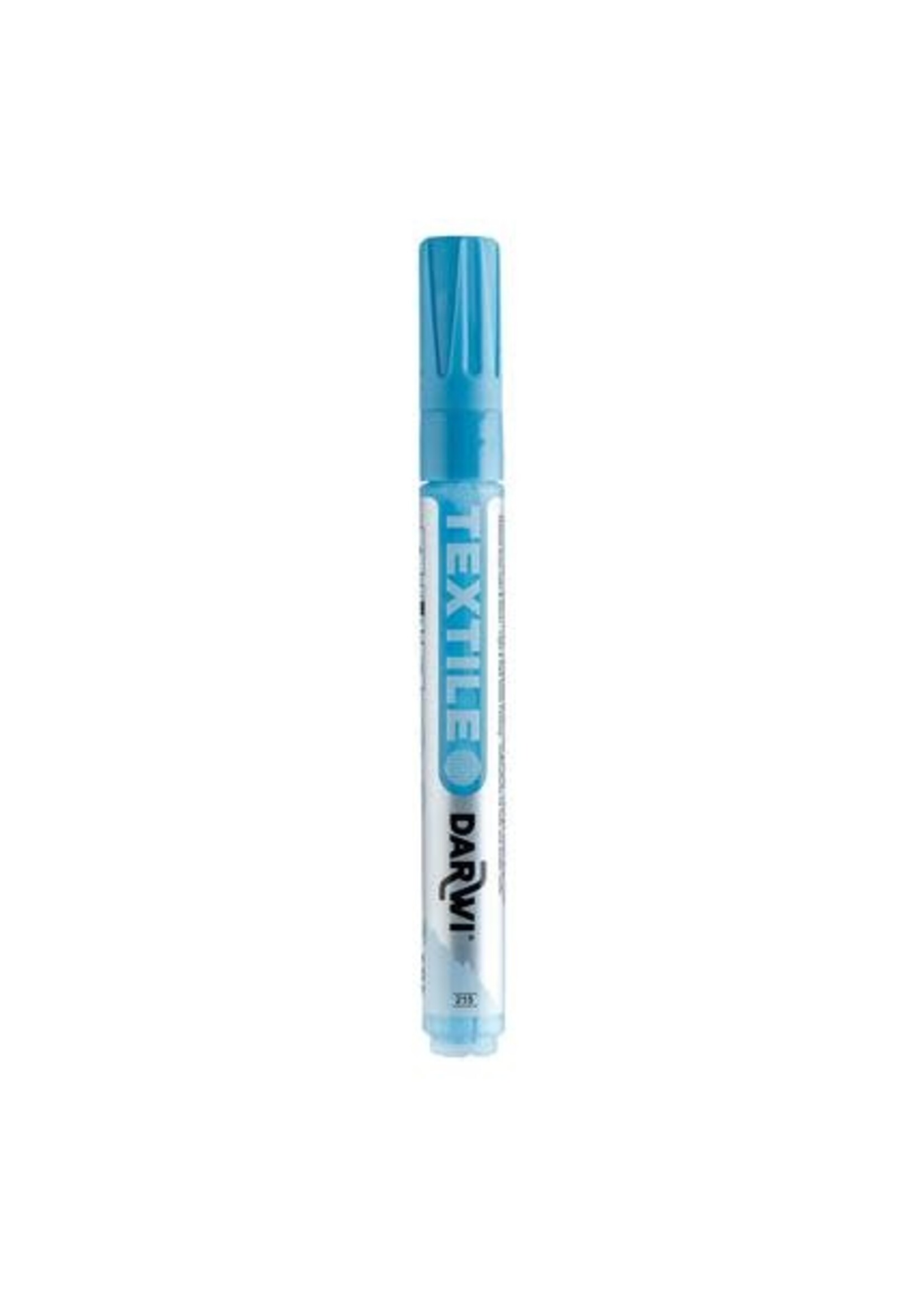 Darwi Darwi Textielverf marker opaak, punt van van 2 mm, inhoud 6 ml, blauw