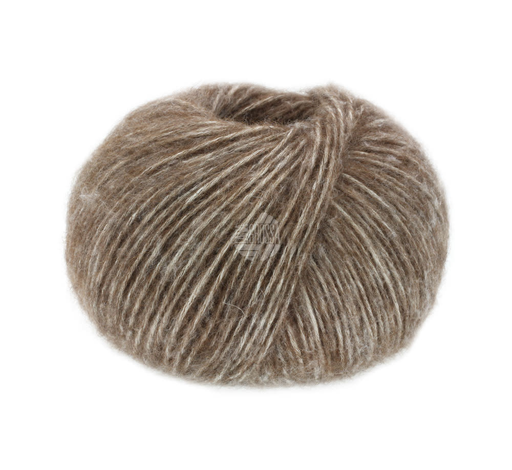 Lana Grossa Natural Alpaca Pelo - Lana Grossa 008-donker bruin gemêleerd