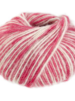 Lana Grossa Natural Alpaca Pelo - Lana Grossa 207-ruw wit-kersenrood