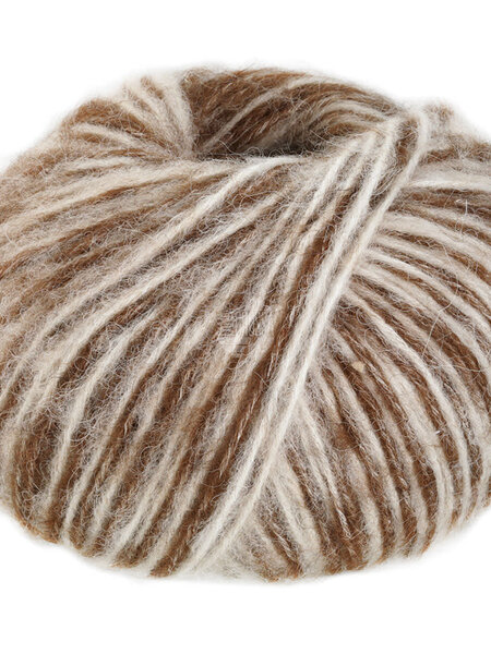 Lana Grossa Natural Alpaca Pelo - Lana Grossa kleur 208 ruw wit-bruin