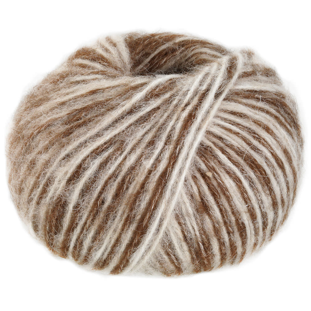 Lana Grossa Natural Alpaca Pelo - Lana Grossa  kleur 208 ruw wit-bruin