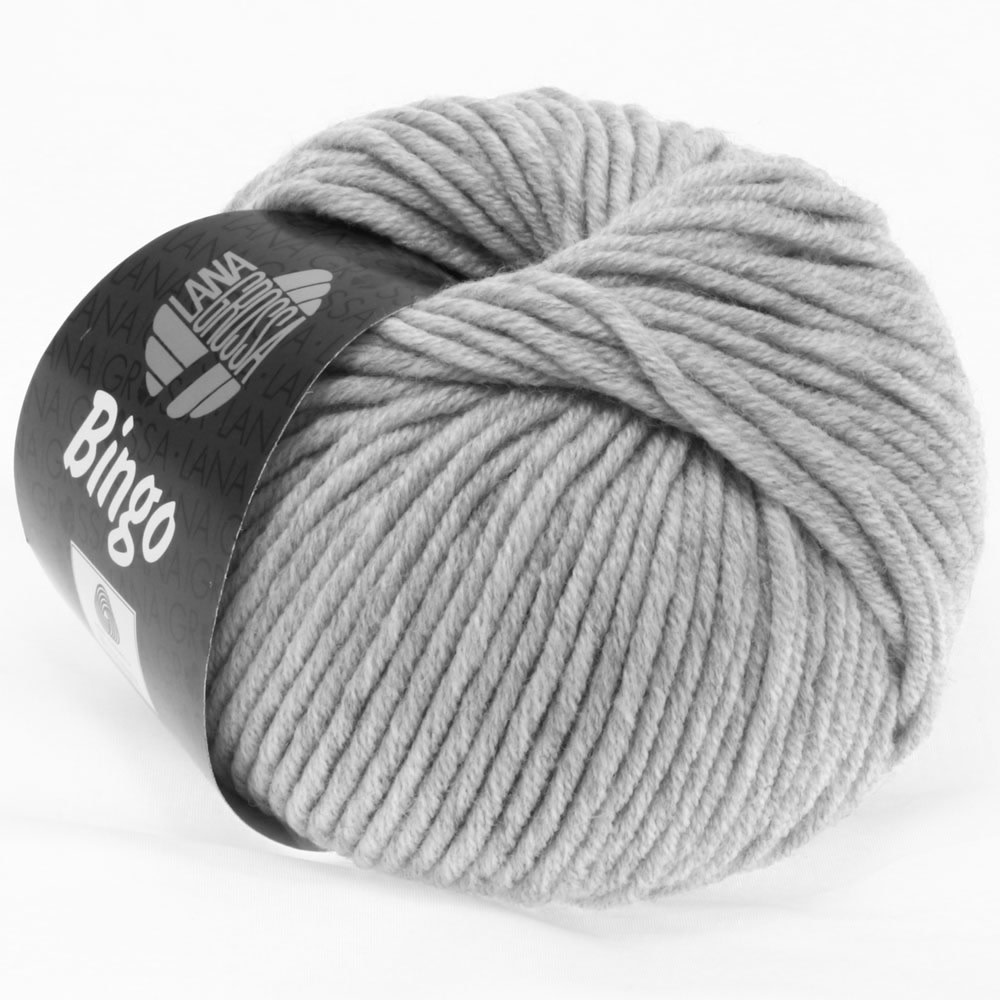 Lana Grossa Bingo Uni/Mélange - Lana Grossa - 001-lichtgrijs gemêleerd -50%