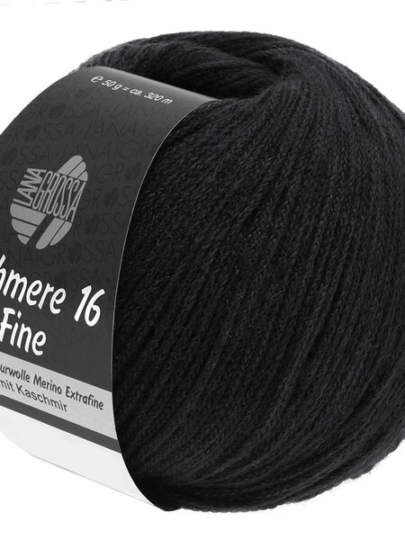 Lana Grossa Cashmere 16 Fine 18-zwart
