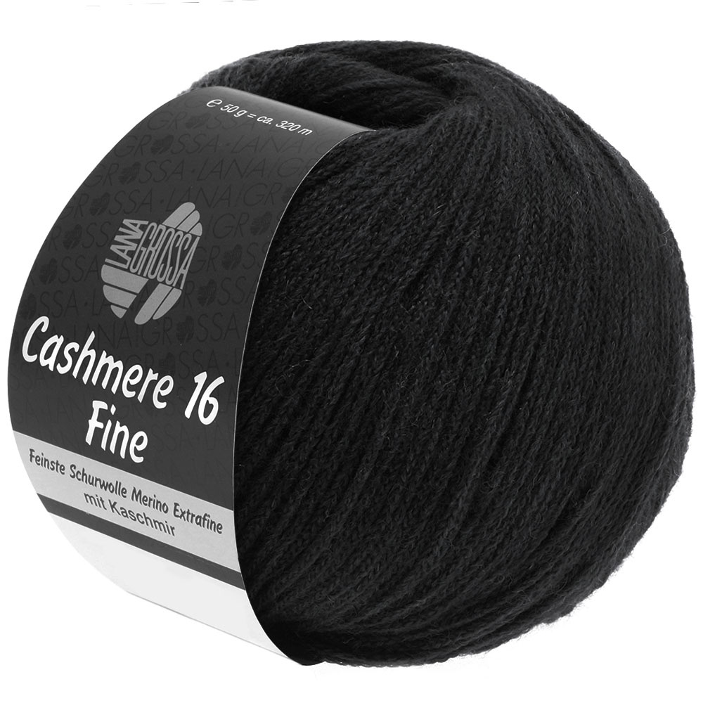Lana Grossa Cashmere 16 Fine 18-zwart – Lana Grossa