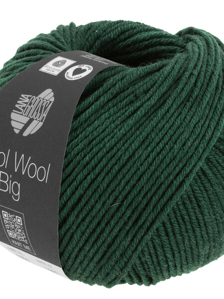 Lana Grossa Cool Wool Big -1625 donker groen gemêleerd