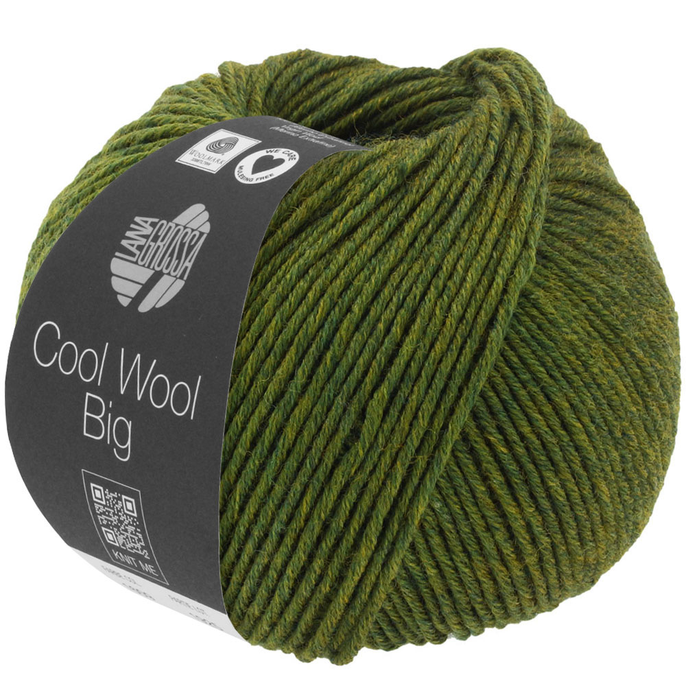 Lana Grossa Cool Wool Big -1611 groen gemêleerd-25%