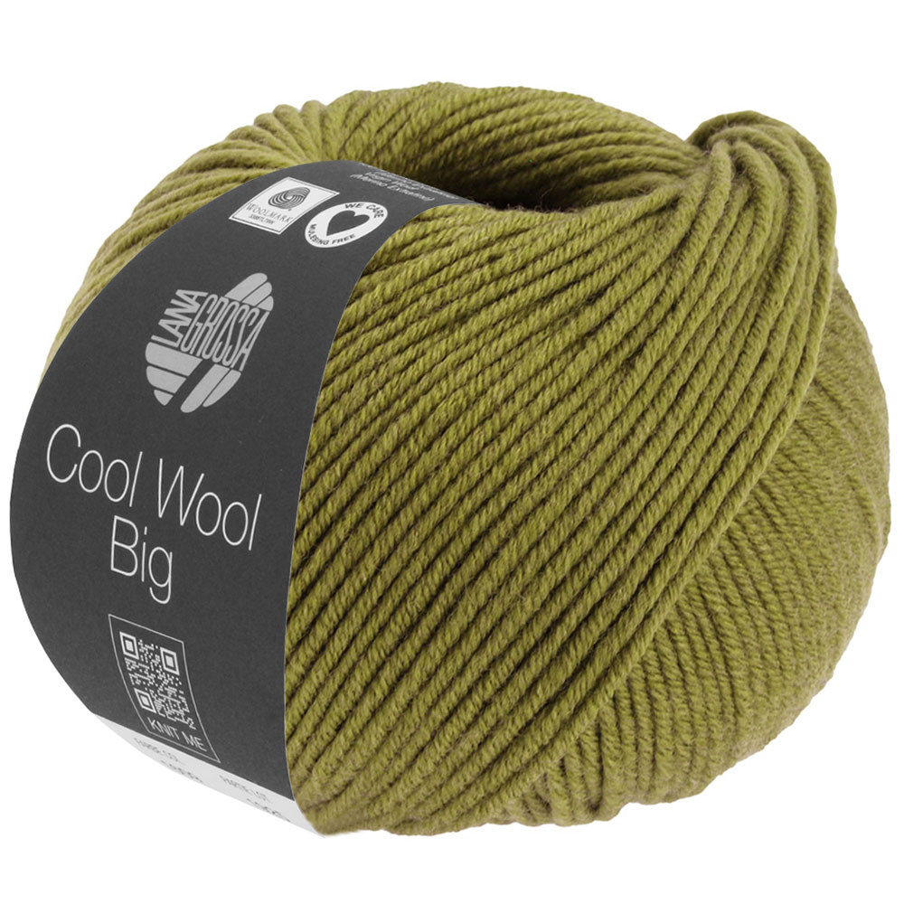 Lana Grossa Cool Wool Big -1610 olijf gemêleerd-25%