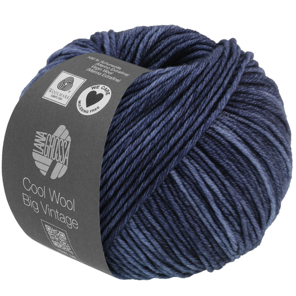 Lana Grossa Cool Wool Big Vintage -7166 donker blauw