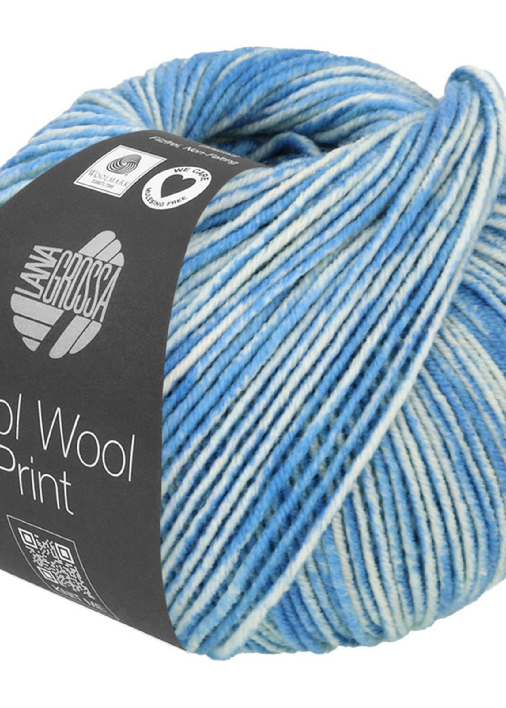 Lana Grossa Cool Wool Neon Print - Lana Grossa-6523-neon blauw/zachtblauw