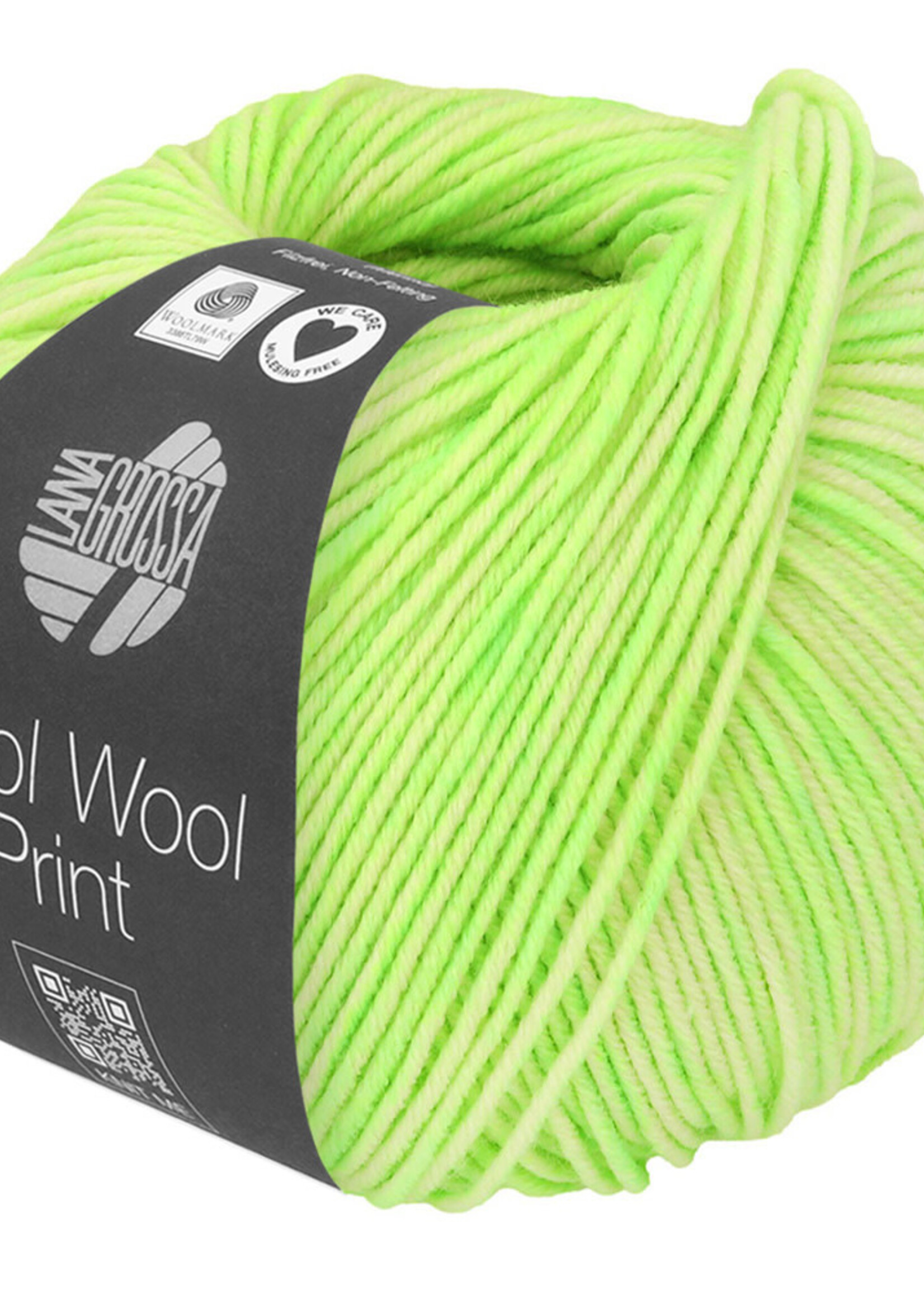 Lana Grossa Cool Wool Neon Print - Lana Grossa 6522-neon groen/zachtgroen