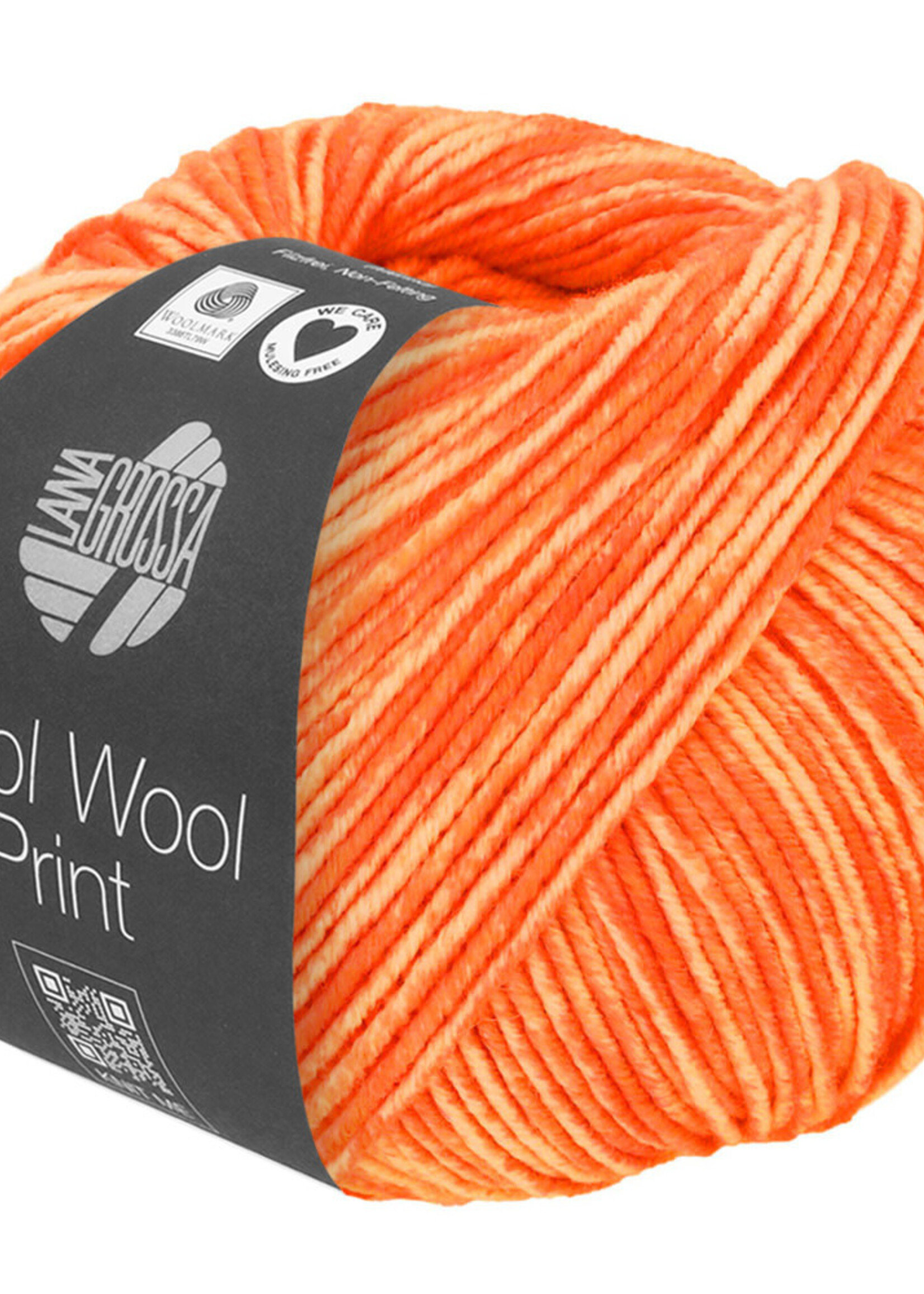 Lana Grossa Cool Wool Neon Print - Lana Grossa 6526-neon oranje/zachtoranje