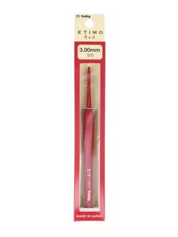 Tulip Etimo Red haaknaalden softgrip 3.00mm