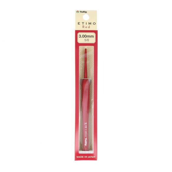 Tulip Etimo Red haaknaalden softgrip 3.00mm